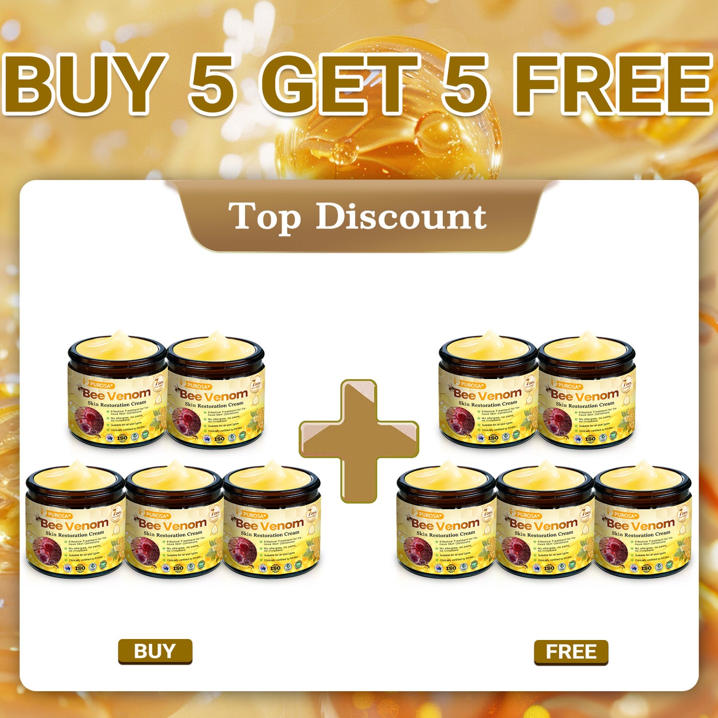Limited to 10 jars! đPUROSAÂŽâExclusive 30% discount, restore your skin's youthful glow in just 1-3 weeks! A rare opportunity â wonât be available again until next year, donât miss out!180-day money-back guarantee, full refund with no risk!